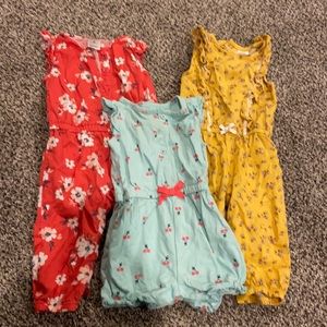 Baby Girl Jumpsuit/Romper Bundle- Size 6 Month